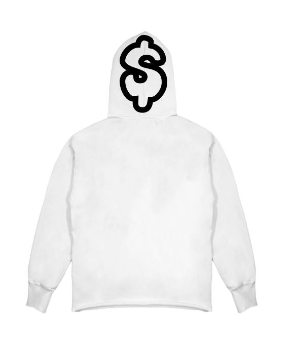 thrill pullover hoodie-white